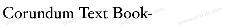 Corundum Text Book字体转换 Corundum Text Book字体转换